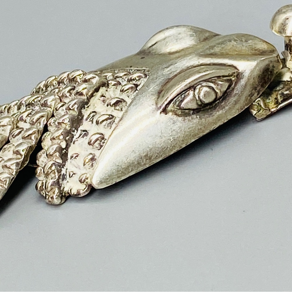 Vintage Taxco Sterling Silver D’Molina Cayman / Crocodile Bracelet Mexico - Picture 3 of 16